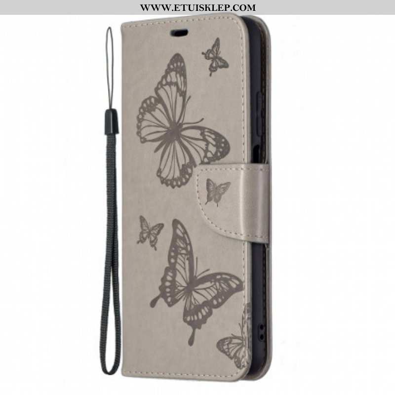 Etui Na Telefon Pokrowce do Poco M3 Etui Folio Motyle I Ukośna Klapa